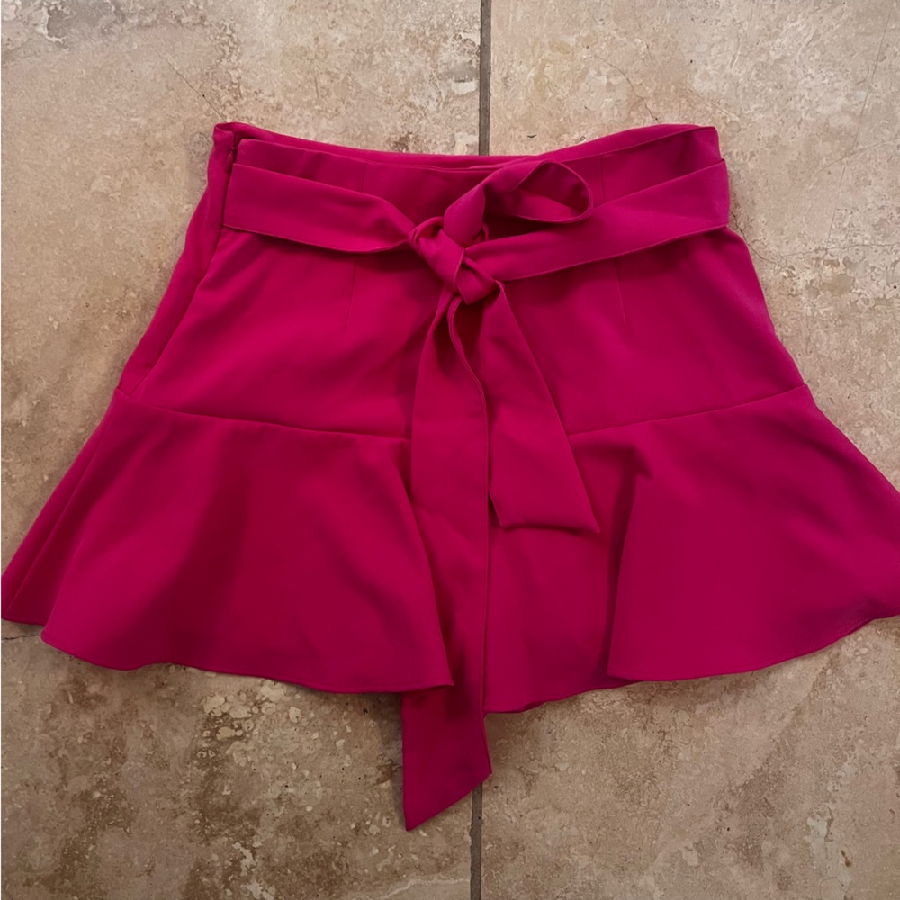 Zara Pink Short With Tie